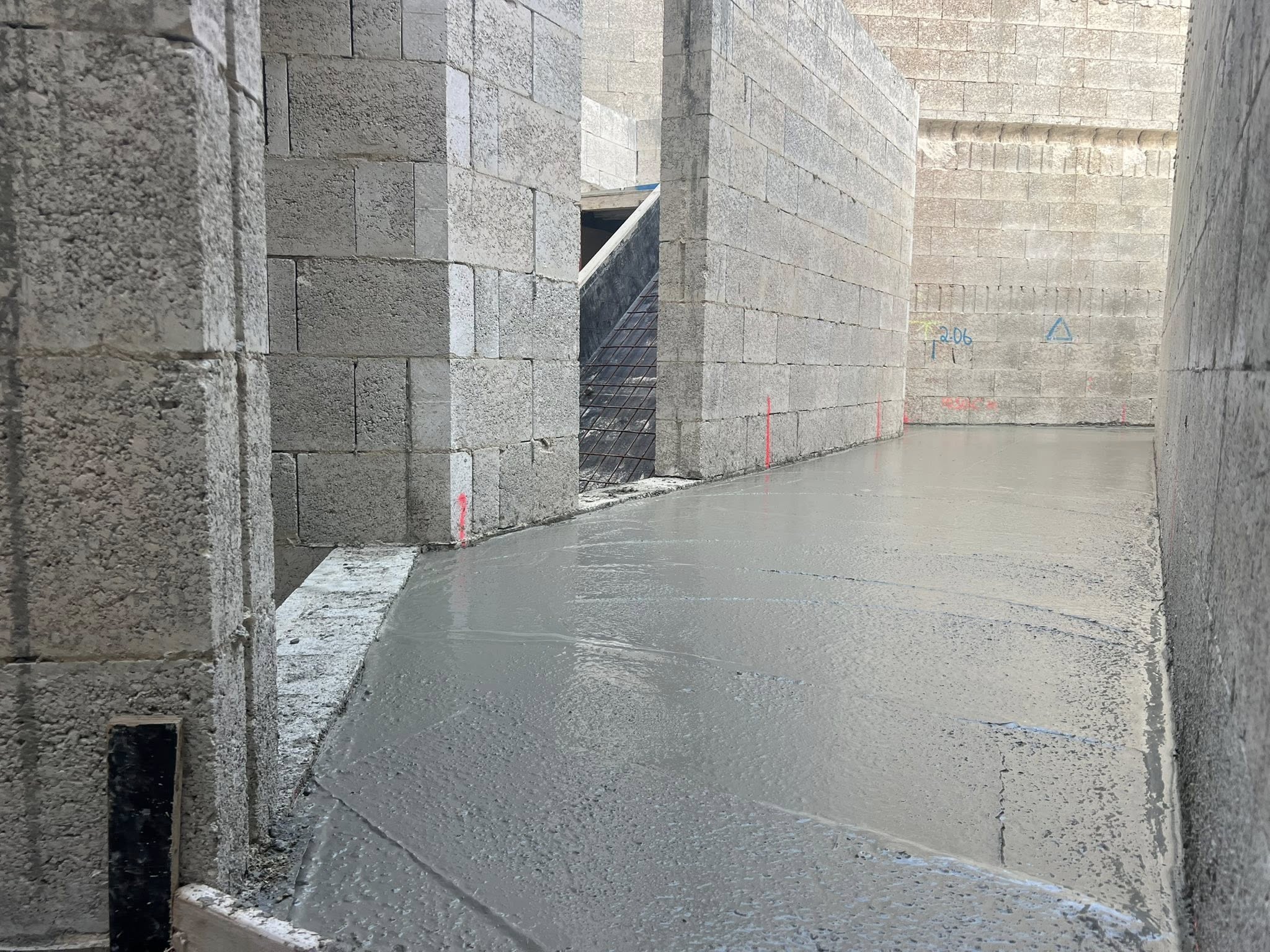Finished pour